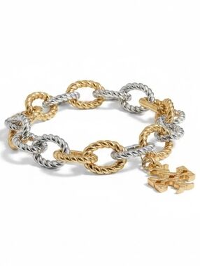 Tory Burch Eleanor Two Tone Rope Bracelet